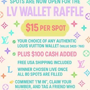 Louis Vuitton Wallet Raffle